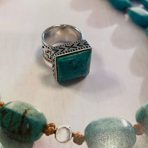Vintage Silpada Crushed Turquoise ring.